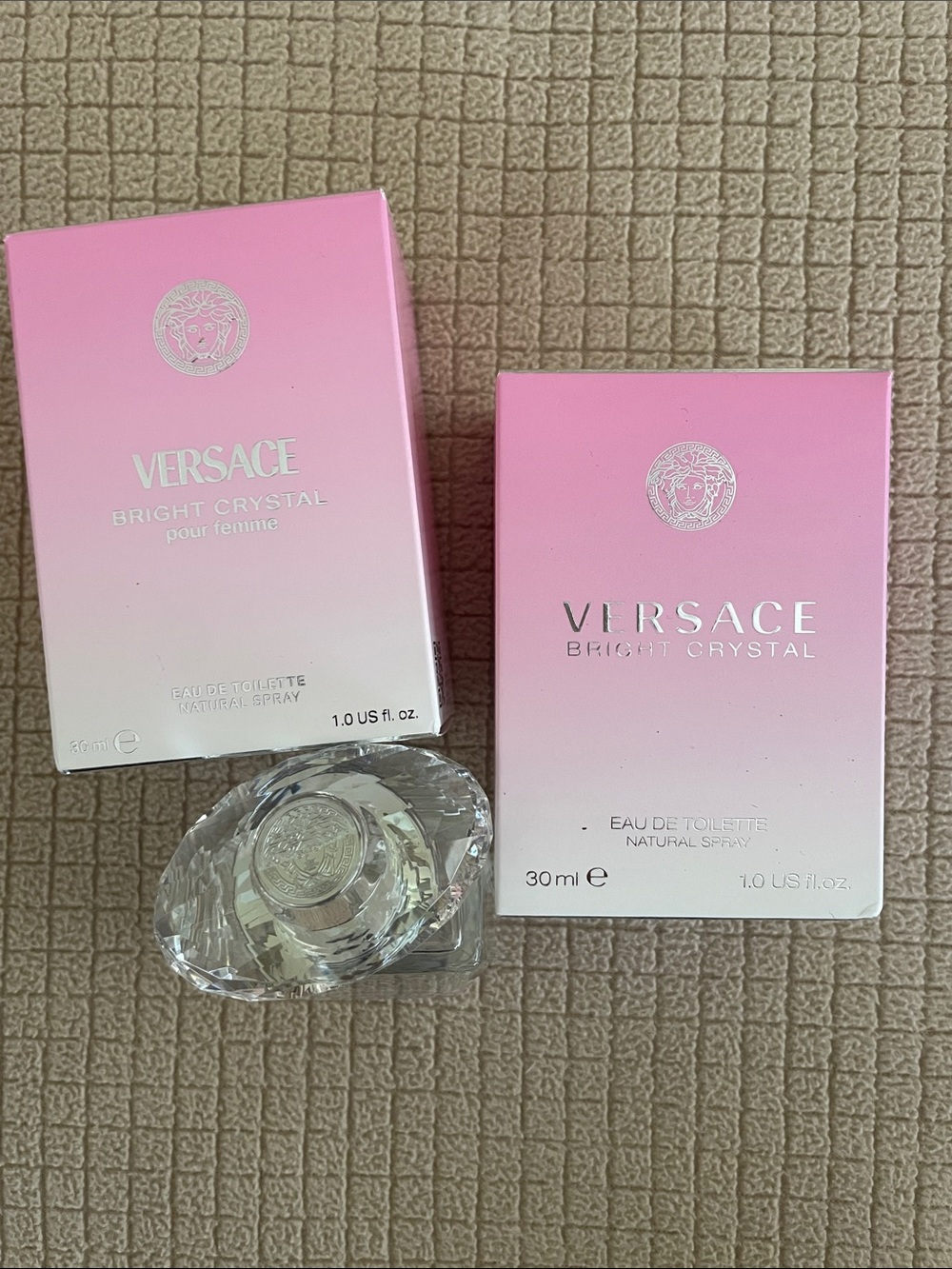 Versace Bright Crystal Boxes and Bottles